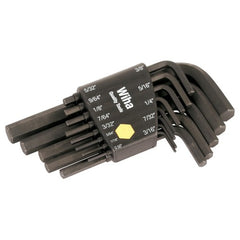 .050 - 3/8 HEX L-KEY SHORT ARM BLACK SET - Exact Tool & Supply