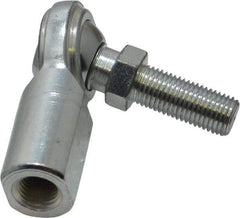 Made in USA - 3/8" ID, 1" Max OD, 5,100 Lb Max Static Cap, Female Spherical Rod End with Stud - 3/8-24 RH, Steel with Steel Raceway - Exact Tool & Supply