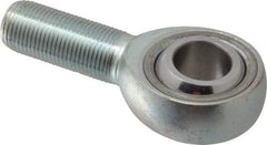 Made in USA - 3/4" ID, 1-3/4" Max OD, 28,090 Lb Max Static Cap, Plain Male Spherical Rod End - 3/4-16 RH, Alloy Steel with Steel Raceway - Exact Tool & Supply