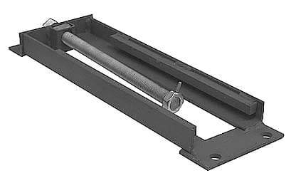 Made in USA - 4-3/4" Wide, Steel Bearing Take Up Frame - Exact Tool & Supply