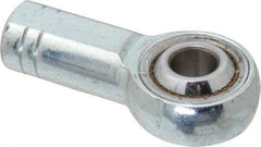 Made in USA - 5/16" ID, 7/8" Max OD, 7,640 Lb Max Static Cap, Plain Female Spherical Rod End - 5/16-24 RH, Alloy Steel with Steel Raceway - Exact Tool & Supply