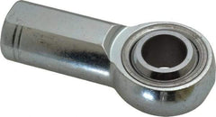 Made in USA - 3/4" ID, 1-3/4" Max OD, 28,090 Lb Max Static Cap, Plain Female Spherical Rod End - 3/4-16 RH, Alloy Steel with Steel Raceway - Exact Tool & Supply
