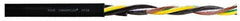 Igus - 2 AWG, 4 Strand, Black Machine Tool Wire - PVC, Flame, Oil and UV Resistant, 1 Ft. Long - Exact Tool & Supply