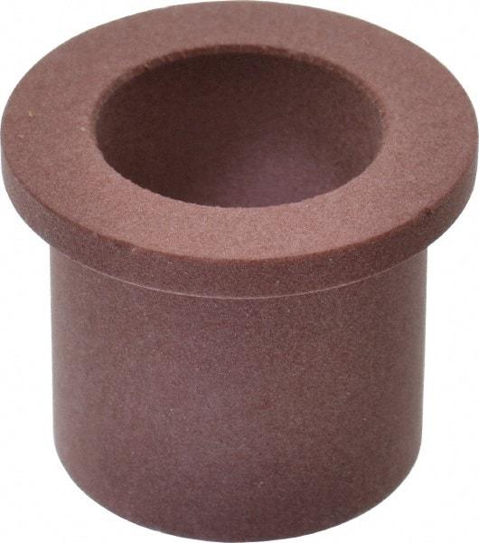 Bunting Bearing - 3/4" Inside x 1" Outside Diam, PTFE Sleeve Bearing - 1-1/4" Flange Outside Diam, 1/8" Flange Thickness, 1" OAL - Exact Tool & Supply