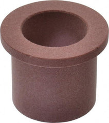 Bunting Bearing - 3/4" Inside x 1" Outside Diam, PTFE Sleeve Bearing - 1-1/4" Flange Outside Diam, 1/8" Flange Thickness, 1" OAL - Exact Tool & Supply