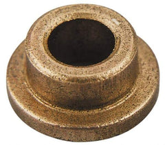 Bunting Bearing - 2" Inside x 2-1/4" Outside Diam, PTFE Sleeve Bearing - 2-1/2" Flange Outside Diam, 1/8" Flange Thickness, 3" OAL - Exact Tool & Supply