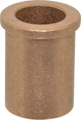 Boston Gear - 5/8" Inside x 7/8" Outside Diam, Oil Impregnated Bronze SAE-841 Flanged Sleeve Bearing - 1" Flange Outside Diam, 1/8" Flange Thickness, 1-1/4" OAL - Exact Tool & Supply