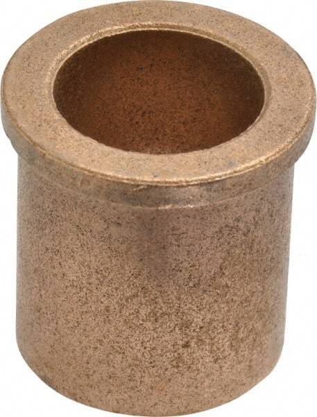 Boston Gear - 3/4" Inside x 1" Outside Diam, Oil Impregnated Bronze SAE-841 Flanged Sleeve Bearing - 1-1/8" Flange Outside Diam, 1/8" Flange Thickness, 1-1/8" OAL - Exact Tool & Supply