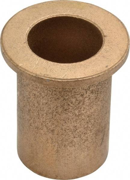 Boston Gear - 7/8" Inside x 1-1/8" Outside Diam, Oil Impregnated Bronze SAE-841 Flanged Sleeve Bearing - 1-1/2" Flange Outside Diam, 1/8" Flange Thickness, 1-3/4" OAL - Exact Tool & Supply