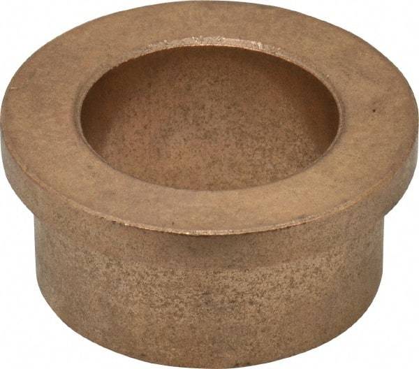 Boston Gear - 1" Inside x 1-3/8" Outside Diam, Oil Impregnated Bronze SAE-841 Flanged Sleeve Bearing - 1-5/8" Flange Outside Diam, 3/16" Flange Thickness, 3/4" OAL - Exact Tool & Supply