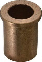 Boston Gear - 1" Inside x 1-3/8" Outside Diam, Oil Impregnated Bronze SAE-841 Flanged Sleeve Bearing - 1-5/8" Flange Outside Diam, 3/16" Flange Thickness, 2" OAL - Exact Tool & Supply