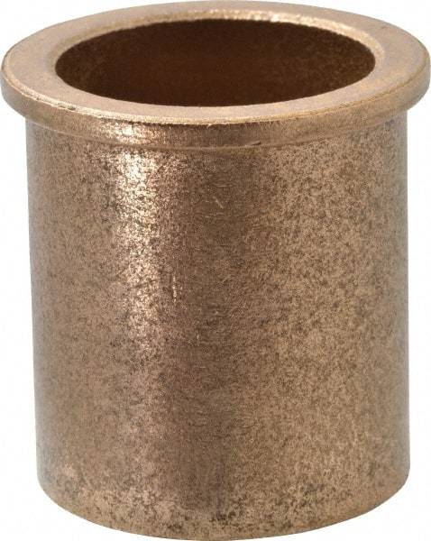 Boston Gear - 1-1/4" Inside x 1-1/2" Outside Diam, Oil Impregnated Bronze SAE-841 Flanged Sleeve Bearing - 1-3/4" Flange Outside Diam, 1/8" Flange Thickness, 1-3/4" OAL - Exact Tool & Supply