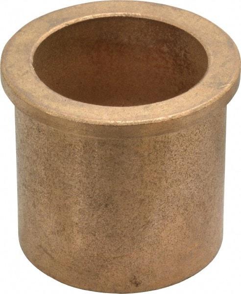 Boston Gear - 1-5/8" Inside x 2" Outside Diam, Oil Impregnated Bronze SAE-841 Flanged Sleeve Bearing - 2-1/4" Flange Outside Diam, 3/16" Flange Thickness, 2" OAL - Exact Tool & Supply