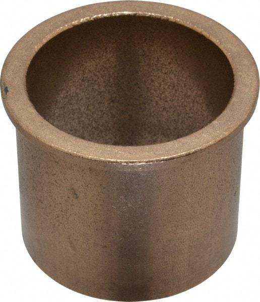 Boston Gear - 2" Inside x 2-1/4" Outside Diam, Oil Impregnated Bronze SAE-841 Flanged Sleeve Bearing - 2-1/2" Flange Outside Diam, 1/8" Flange Thickness, 2" OAL - Exact Tool & Supply
