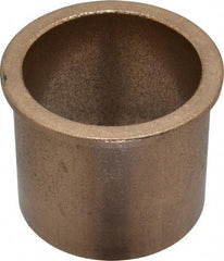 Boston Gear - 2" Inside x 2-1/4" Outside Diam, Oil Impregnated Bronze SAE-841 Flanged Sleeve Bearing - 2-1/2" Flange Outside Diam, 1/8" Flange Thickness, 2" OAL - Exact Tool & Supply