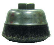 3-1/2 x 5/8-11" Arbor - Crimped Steel Wire Encapsulated Cup Wheel - Exact Tool & Supply