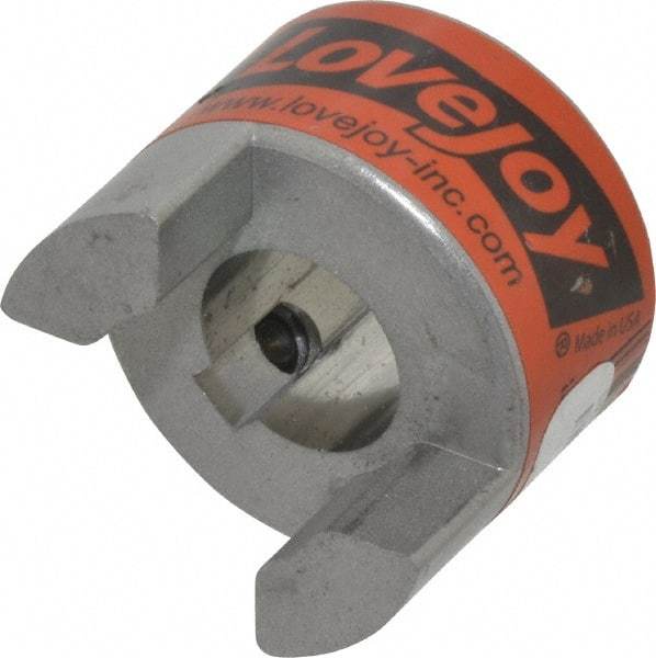 Lovejoy - 5/8" Max Bore Diam, 3/16" x 3/32" Keyway Width x Depth, Flexible Coupling Hub - 1.36" OD, 2" OAL, Sintered Iron, Order 2 Hubs & 1 Spider for Complete Coupling - Exact Tool & Supply