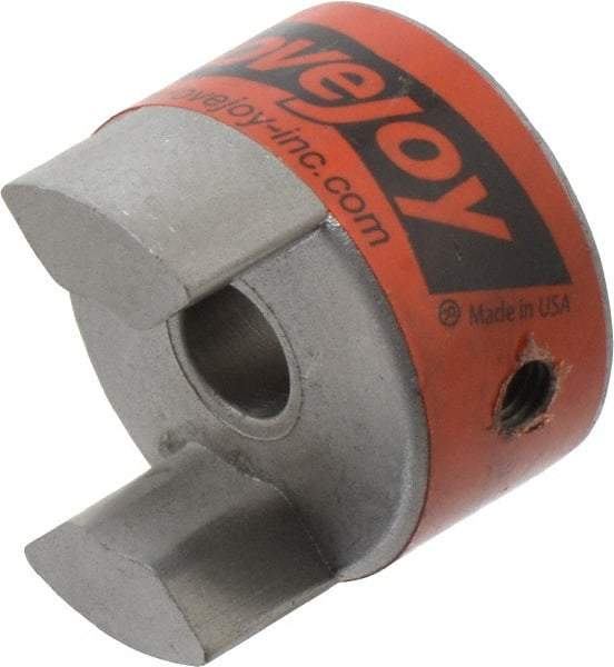 Lovejoy - 10mm Max Bore, Flexible Coupling Hub - 1.36" OD, 2" OAL, Sintered Iron, Order 2 Hubs & 1 Spider for Complete Coupling - Exact Tool & Supply