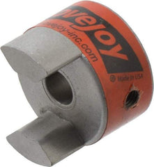 Lovejoy - 10mm Max Bore, Flexible Coupling Hub - 1.36" OD, 2" OAL, Sintered Iron, Order 2 Hubs & 1 Spider for Complete Coupling - Exact Tool & Supply