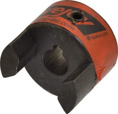 Lovejoy - 11mm Max Bore, 4mm x 1.8mm Keyway Width x Depth, Flexible Coupling Hub - 1.36" OD, 2" OAL, Sintered Iron, Order 2 Hubs & 1 Spider for Complete Coupling - Exact Tool & Supply