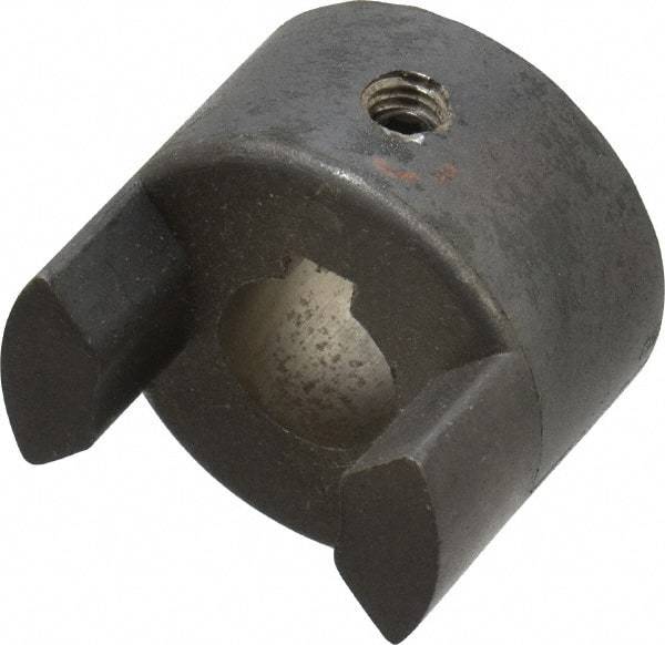 Lovejoy - 14mm Max Bore, 5mm x 2.3mm Keyway Width x Depth, Flexible Coupling Hub - 1.36" OD, 2" OAL, Sintered Iron, Order 2 Hubs & 1 Spider for Complete Coupling - Exact Tool & Supply