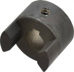 Lovejoy - 14mm Max Bore, 5mm x 2.3mm Keyway Width x Depth, Flexible Coupling Hub - 1.36" OD, 2" OAL, Sintered Iron, Order 2 Hubs & 1 Spider for Complete Coupling - Exact Tool & Supply