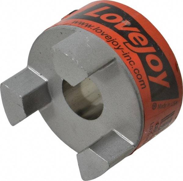 Lovejoy - 5/8" Max Bore Diam, 3/16" x 3/32" Keyway Width x Depth, Flexible Coupling Hub - 1-3/4" OD, 2.12" OAL, Sintered Iron, Order 2 Hubs & 1 Spider for Complete Coupling - Exact Tool & Supply