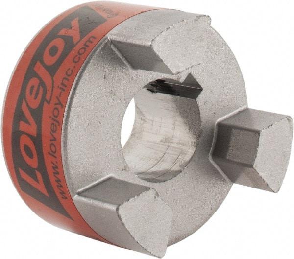 Lovejoy - 3/4" Max Bore Diam, 3/16" x 3/32" Keyway Width x Depth, Flexible Coupling Hub - 1-3/4" OD, 2.12" OAL, Sintered Iron, Order 2 Hubs & 1 Spider for Complete Coupling - Exact Tool & Supply