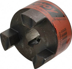 Lovejoy - 14mm Max Bore, 5mm x 2.3mm Keyway Width x Depth, Flexible Coupling Hub - 1-3/4" OD, 2.12" OAL, Sintered Iron, Order 2 Hubs & 1 Spider for Complete Coupling - Exact Tool & Supply