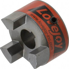 Lovejoy - 16mm Max Bore, 5mm x 2.3mm Keyway Width x Depth, Flexible Coupling Hub - 1-3/4" OD, 2.12" OAL, Sintered Iron, Order 2 Hubs & 1 Spider for Complete Coupling - Exact Tool & Supply