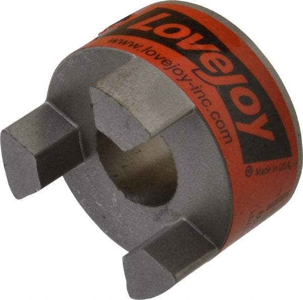 Lovejoy - 19mm Max Bore, 6mm x 2.8mm Keyway Width x Depth, Flexible Coupling Hub - 1-3/4" OD, 2.12" OAL, Sintered Iron, Order 2 Hubs & 1 Spider for Complete Coupling - Exact Tool & Supply