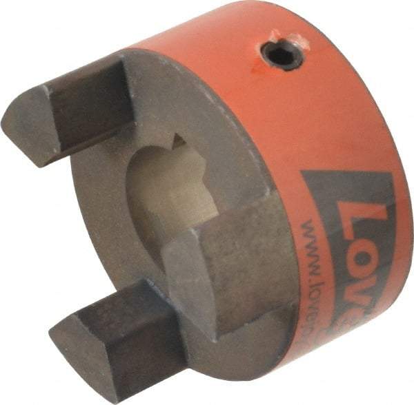Lovejoy - 20mm Max Bore, 6mm x 2.8mm Keyway Width x Depth, Flexible Coupling Hub - 1-3/4" OD, 2.12" OAL, Sintered Iron, Order 2 Hubs & 1 Spider for Complete Coupling - Exact Tool & Supply