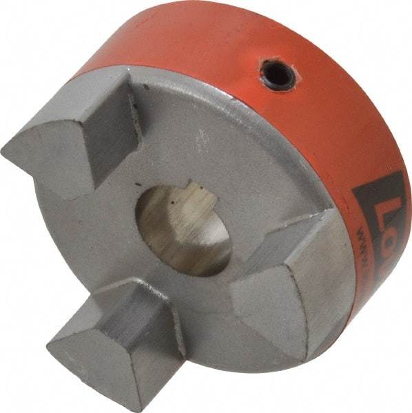 Lovejoy - 5/8" Max Bore Diam, 3/16" x 3/32" Keyway Width x Depth, Flexible Coupling Hub - 2.11" OD, 2.12" OAL, Sintered Iron, Order 2 Hubs & 1 Spider for Complete Coupling - Exact Tool & Supply