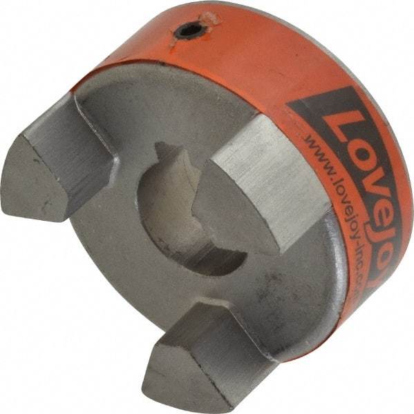 Lovejoy - 20mm Max Bore, 6mm x 2.8mm Keyway Width x Depth, Flexible Coupling Hub - 2.11" OD, 2.12" OAL, Sintered Iron, Order 2 Hubs & 1 Spider for Complete Coupling - Exact Tool & Supply