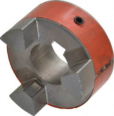 Lovejoy - 24mm Max Bore, 8mm x 3.3mm Keyway Width x Depth, Flexible Coupling Hub - 2.11" OD, 2.12" OAL, Sintered Iron, Order 2 Hubs & 1 Spider for Complete Coupling - Exact Tool & Supply