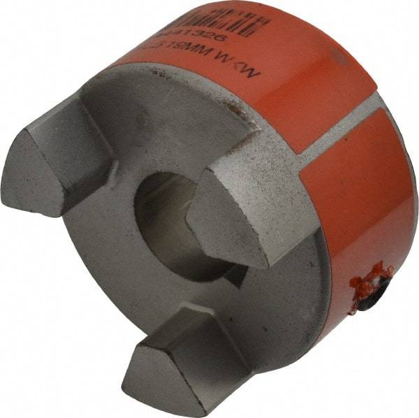 Lovejoy - 19mm Max Bore, 6mm x 2.8mm Keyway Width x Depth, Flexible Coupling Hub - 2.11" OD, 2-1/2" OAL, Sintered Iron, Order 2 Hubs & 1 Spider for Complete Coupling - Exact Tool & Supply