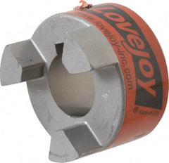 Lovejoy - 25mm Max Bore, 8mm x 3.3mm Keyway Width x Depth, Flexible Coupling Hub - 2.11" OD, 2-1/2" OAL, Sintered Iron, Order 2 Hubs & 1 Spider for Complete Coupling - Exact Tool & Supply
