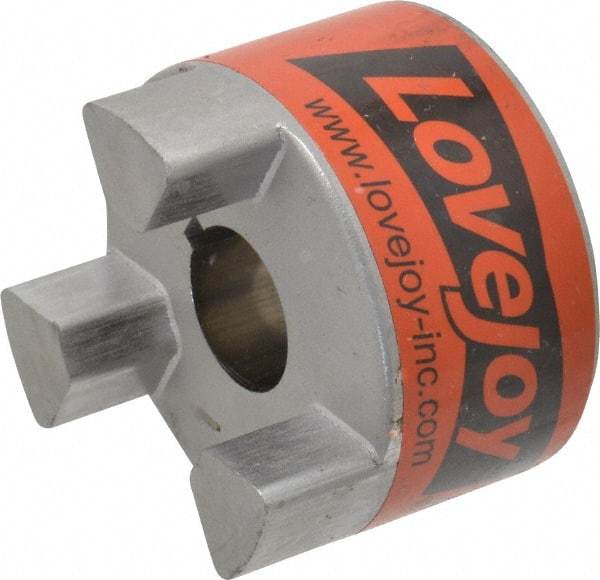Lovejoy - 7/8" Max Bore Diam, 3/16" x 3/32" Keyway Width x Depth, Flexible Coupling Hub - 2.54" OD, 3-1/2" OAL, Sintered Iron, Order 2 Hubs & 1 Spider for Complete Coupling - Exact Tool & Supply