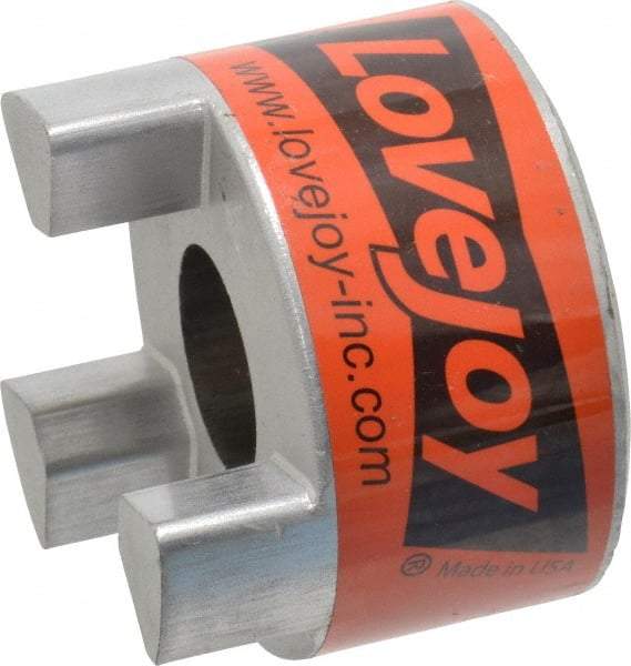 Lovejoy - 1" Max Bore Diam, 1/4" x 1/8" Keyway Width x Depth, Flexible Coupling Hub - 2.54" OD, 3-1/2" OAL, Sintered Iron, Order 2 Hubs & 1 Spider for Complete Coupling - Exact Tool & Supply
