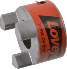 Lovejoy - 1-1/8" Max Bore Diam, 1/4" x 1/8" Keyway Width x Depth, Flexible Coupling Hub - 2.54" OD, 3-1/2" OAL, Sintered Iron, Order 2 Hubs & 1 Spider for Complete Coupling - Exact Tool & Supply