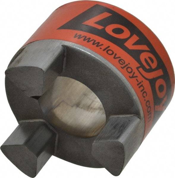 Lovejoy - 1-1/4" Max Bore Diam, 1/4" x 1/8" Keyway Width x Depth, Flexible Coupling Hub - 2.54" OD, 3-1/2" OAL, Sintered Iron, Order 2 Hubs & 1 Spider for Complete Coupling - Exact Tool & Supply