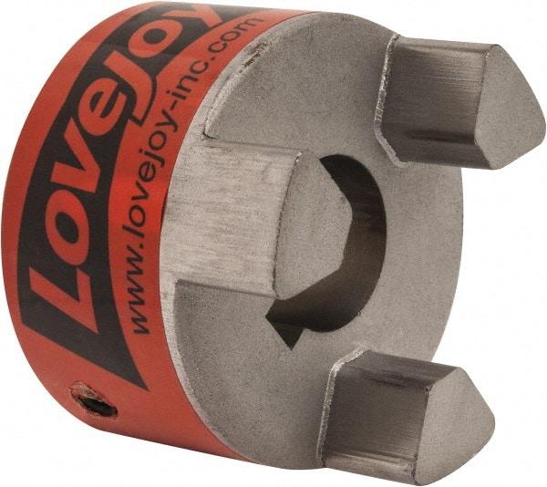 Lovejoy - 25mm Max Bore, 8mm x 3.3mm Keyway Width x Depth, Flexible Coupling Hub - 2.54" OD, 3-1/2" OAL, Sintered Iron, Order 2 Hubs & 1 Spider for Complete Coupling - Exact Tool & Supply