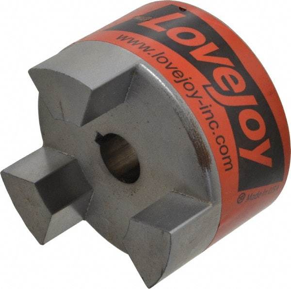 Lovejoy - 3/4" Max Bore Diam, 3/16" x 3/32" Keyway Width x Depth, Flexible Coupling Hub - 3.31" OD, 4-1/4" OAL, Sintered Iron, Order 2 Hubs & 1 Spider for Complete Coupling - Exact Tool & Supply