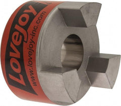 Lovejoy - 1-1/4" Max Bore Diam, 1/4" x 1/8" Keyway Width x Depth, Flexible Coupling Hub - 3.31" OD, 4-1/4" OAL, Sintered Iron, Order 2 Hubs & 1 Spider for Complete Coupling - Exact Tool & Supply