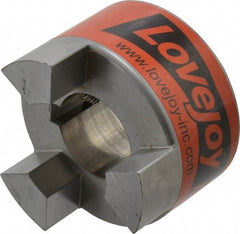 Lovejoy - 1-1/2" Max Bore Diam, 3/8" x 3/16" Keyway Width x Depth, Flexible Coupling Hub - 3.31" OD, 4-1/4" OAL, Sintered Iron, Order 2 Hubs & 1 Spider for Complete Coupling - Exact Tool & Supply