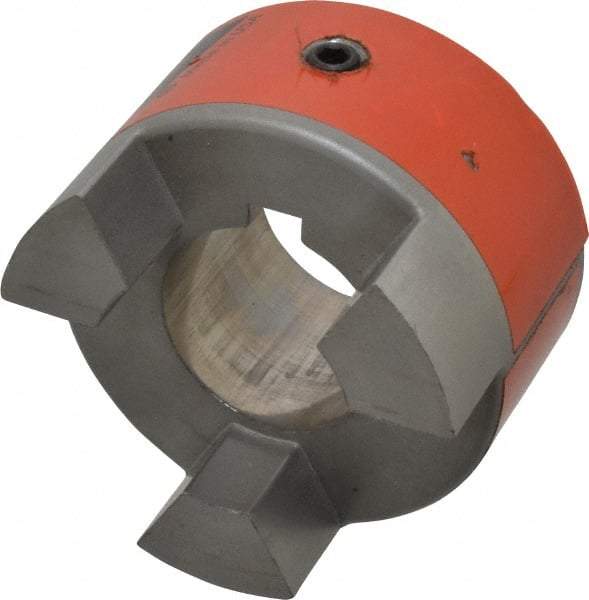 Lovejoy - 1-5/8" Max Bore Diam, 3/8" x 3/16" Keyway Width x Depth, Flexible Coupling Hub - 3.31" OD, 4-1/4" OAL, Sintered Iron, Order 2 Hubs & 1 Spider for Complete Coupling - Exact Tool & Supply