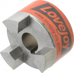 Lovejoy - 28mm Max Bore, 8mm x 3.3mm Keyway Width x Depth, Flexible Coupling Hub - 3.31" OD, 4-1/4" OAL, Sintered Iron, Order 2 Hubs & 1 Spider for Complete Coupling - Exact Tool & Supply