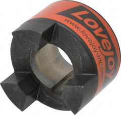 Lovejoy - 42mm Max Bore, 12mm x 3.3mm Keyway Width x Depth, Flexible Coupling Hub - 3.31" OD, 4-1/4" OAL, Sintered Iron, Order 2 Hubs & 1 Spider for Complete Coupling - Exact Tool & Supply