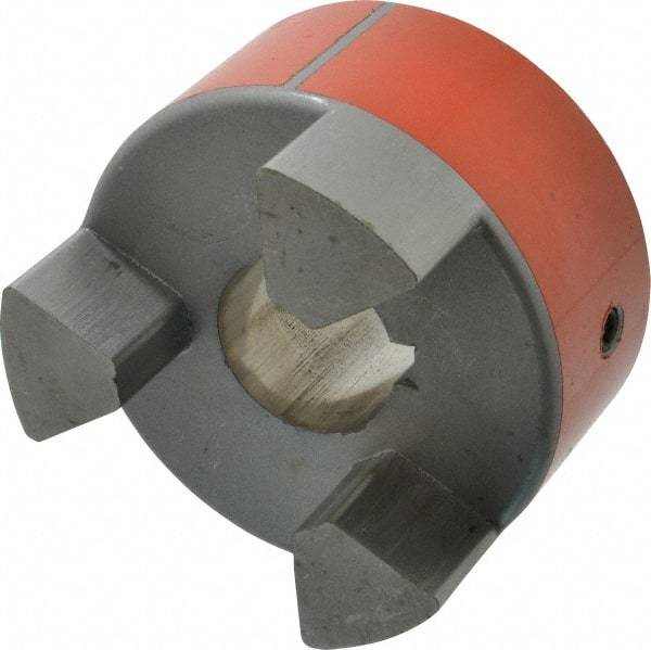 Lovejoy - 1-3/8" Max Bore Diam, Flexible Hub Coupling - 3-3/4" OD, 4-1/2" OAL, Sintered Iron - Exact Tool & Supply