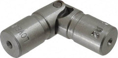 Lovejoy - 5/8" Bore Depth, 378 In/Lbs. Torque, D-Type Single Universal Joint - 1/4" Inside x 1/2" Outside Diam, 2" OAL - Exact Tool & Supply
